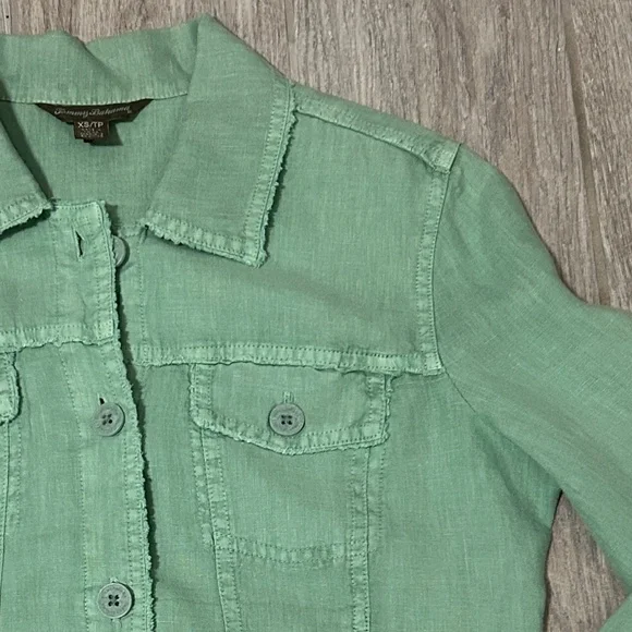 LIKE NEW! Women's Tommy Bahama Palms Linen Jacket - XS - Picture 3 of 15